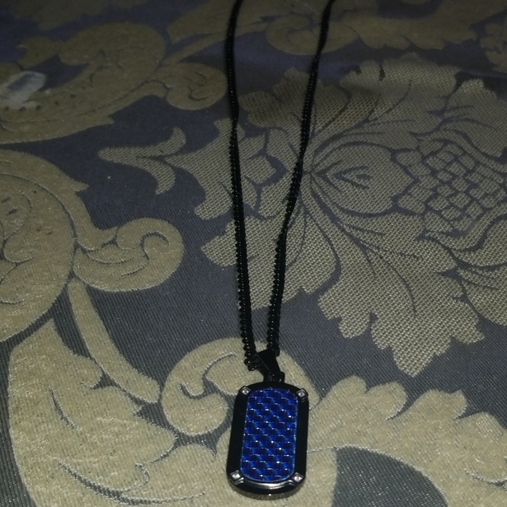 Stainless Steel Carbon Fiber Dog Tag